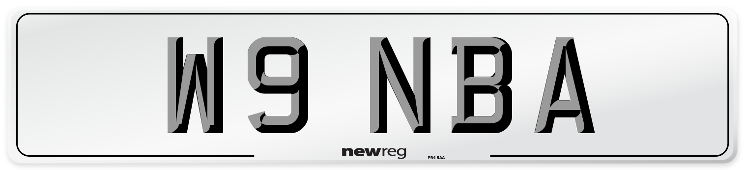 W9 NBA Number Plate from New Reg